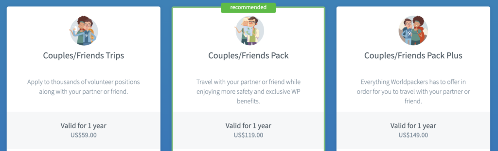 worldpackers couple packages