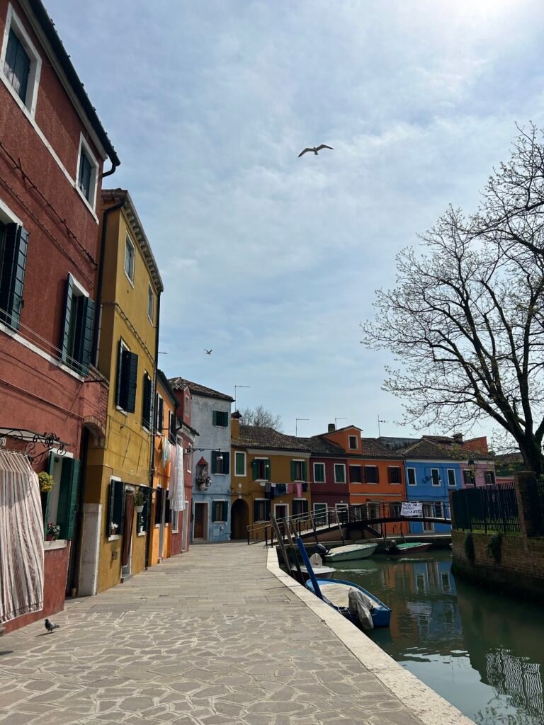 The walking bridge Burano Venice